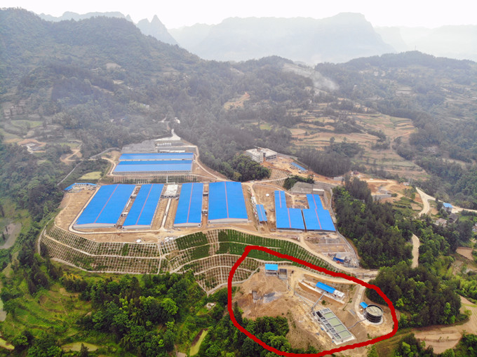 ”69興隆灣種豬基地“高效環保的糞污處理系統掠影